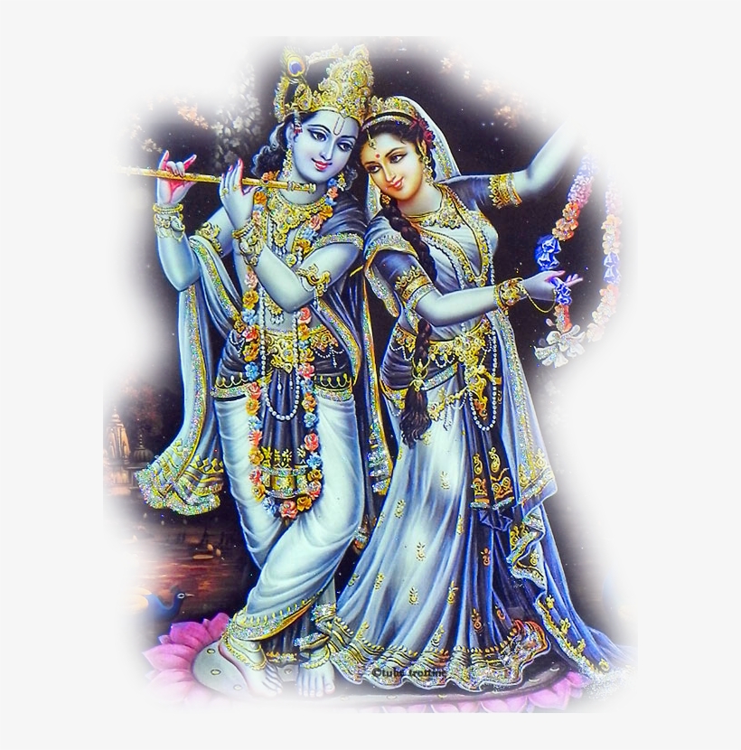 Couple Divinités Hindous Krishna Et Radha - Hindu God Krishna And Radha, transparent png #346492
