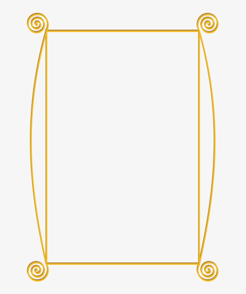 Golden Spiral Frame Png Clip Arts For Web - Simple Golden Frame Png, transparent png #346664