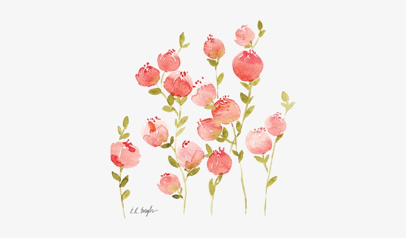 Peach Flower Clipart Peach Floral - Coral Watercolor Flowers, transparent png #347033