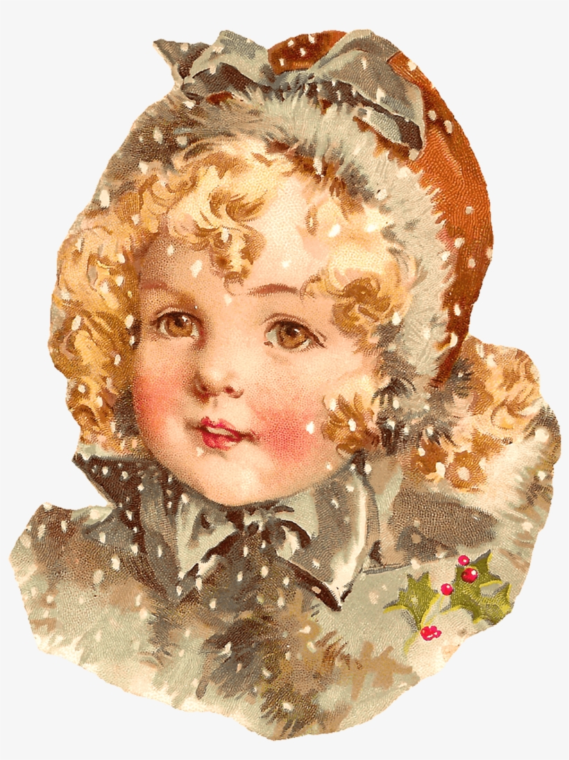 Christmas Vintage Victorian Child - Vintage Child Png, transparent png #347347