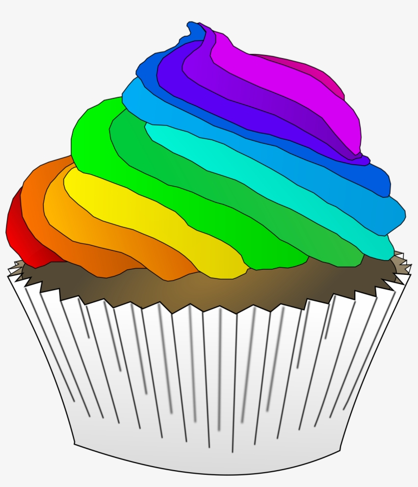 This Free Icons Png Design Of Chocolate Rainbow Cupcake, transparent png #347370
