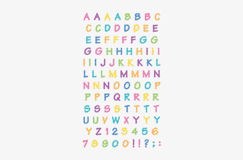 Alphabet, Sparkle Stickers - Letter Stickers, transparent png #347482