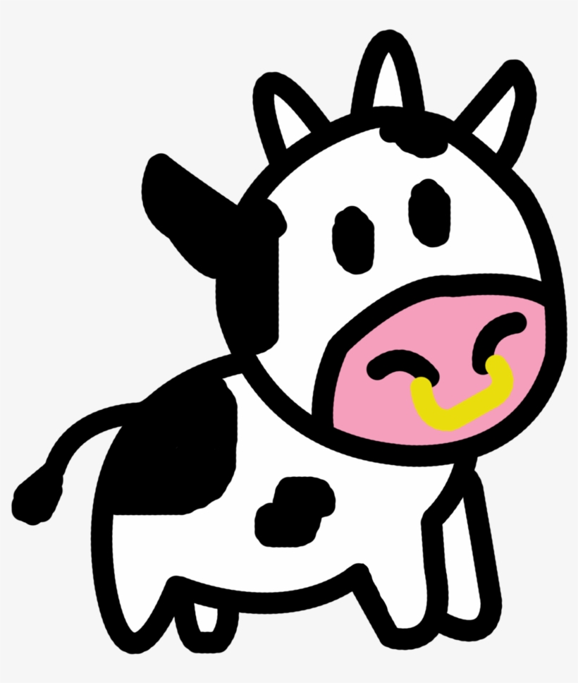 More Like Cartoon Cow Png Psd By Denai1 - Drawings Of Cute Cows, transparent png #347863