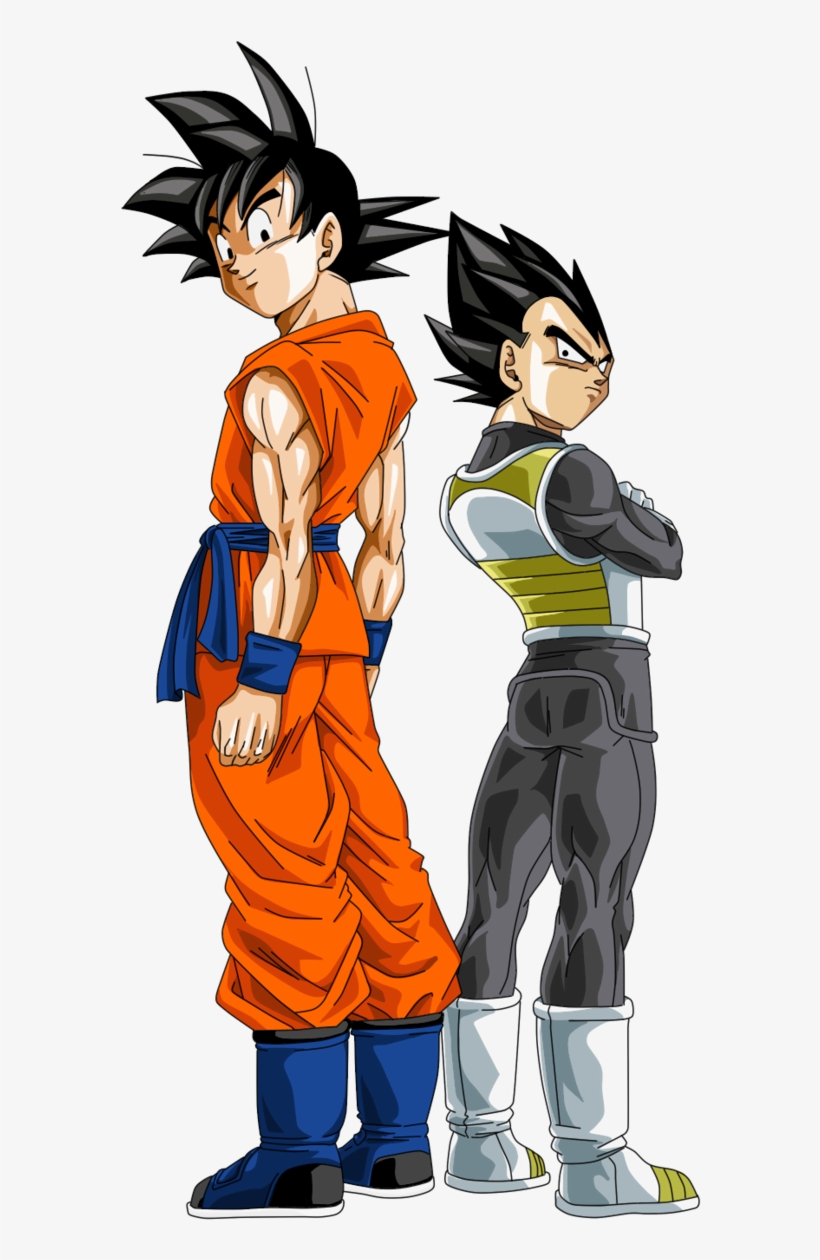 Free Png Dragon Ball Z Para Colorir Goku E Vegeta Png - Vegeta Y