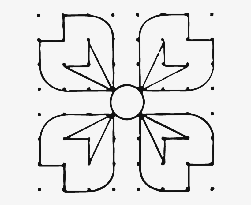 Clip Art Freeuse Kolam Exquisite Pattern Transprent - Rangoli Pattern Which Is Symmetrical, transparent png #348062