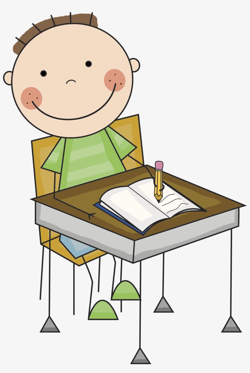 Kids Writing Clip Art Cliparts And Others Art Inspiration - Student At Desk Clipart, transparent png #348134