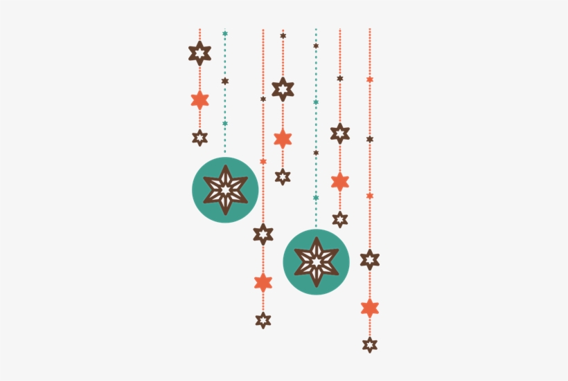 Vinilo Decorativo Guirnaldas De Estrellas De Navidad - Estrellas Navideñas En Png, transparent png #349848