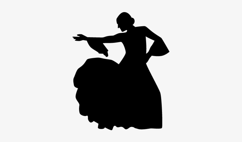 Dancing Woman Silhouette Vector - Silueta De Mujer Bailando Danza, transparent png #349914