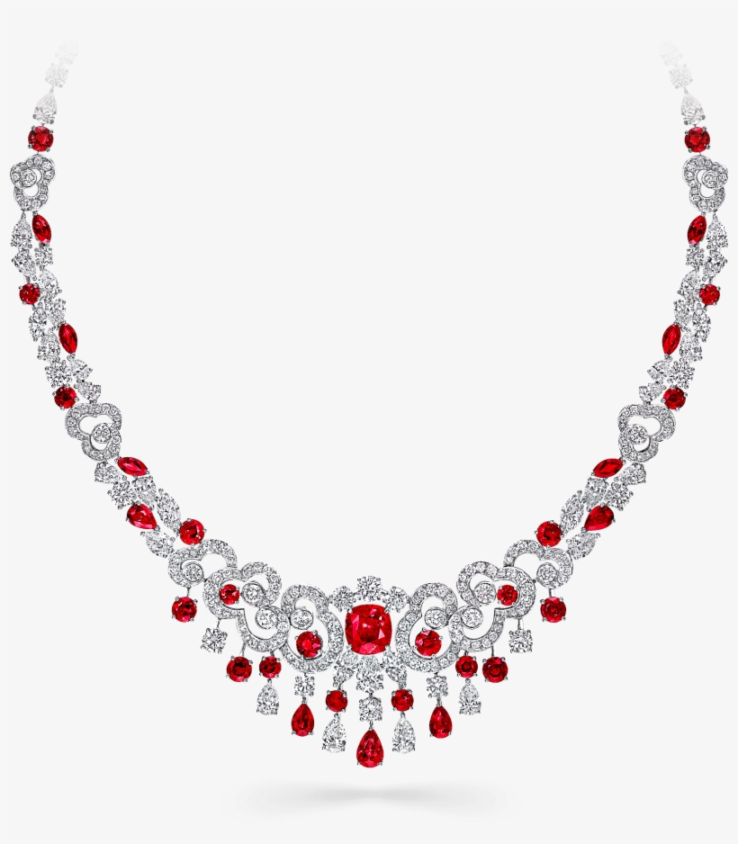 A Graff Nuage Ruby And Diamond Necklace - Jewellery, transparent png #3400686