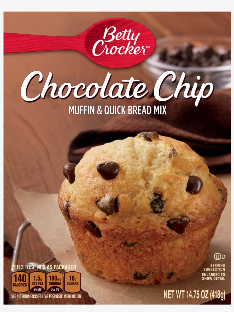 Betty Crocker Chocolate Chip Muffin And Quick Bread - Betty Crocker Chocolate Chip Muffin & Quick Bread, transparent png #3400830