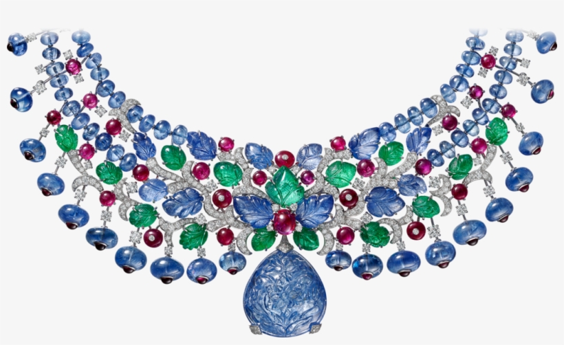 High Jewellery Necklaceplatinum, Sapphires, Emeralds, - Картье Тутти Фрутти, transparent png #3401066