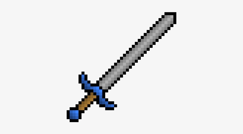 Sapphire Detailed Knight's Sword - Art Pixel Demon Sword, transparent png #3401417