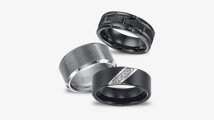 Strength, Style, Scratch-resistance - Black Titanium Wedding Band Ring, transparent png #3401455