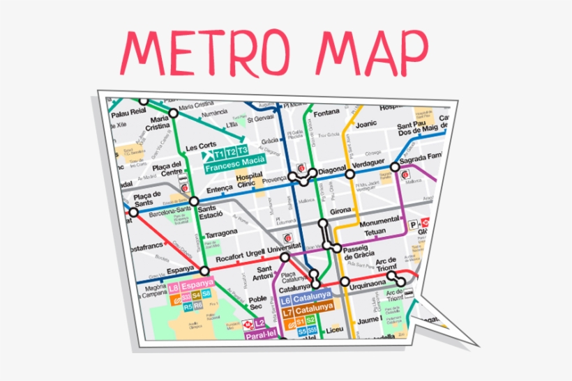 Metro Map Barcelona - Caos Perfetto - Marco Allegri, transparent png #3401564