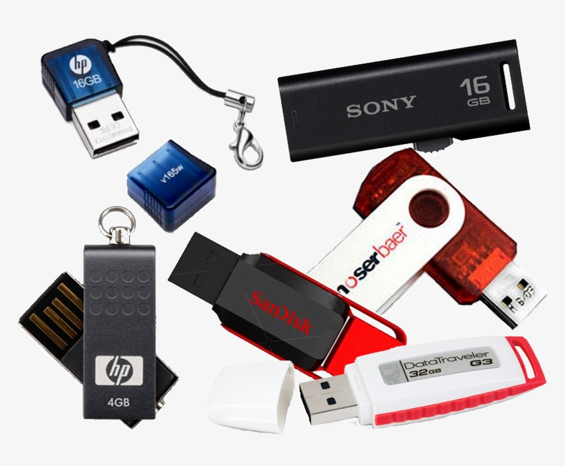 Image Description - Memory Card And Pendrive, transparent png #3402587