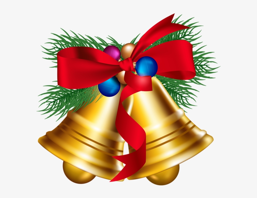 Christmas Bells With Christmas Ballls Png Clipart Image - Christmas Bells Clipart, transparent png #3403168
