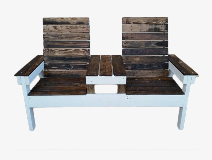 Rustic Two Seater Handmade Pallet Patio Furniture With - Garden Furniture, transparent png #3404263