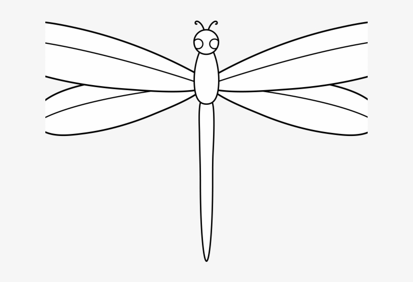 Dragonfly Clipart Line Art - Clip Art, transparent png #3404345