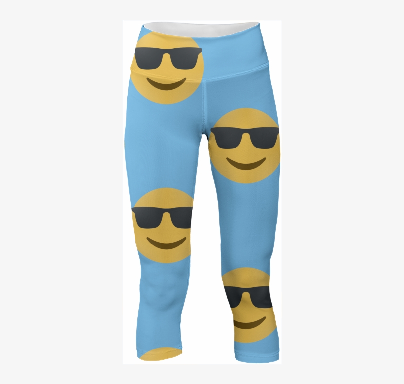Sunglasses Emoji Yoga Leggings Pants $65 - Hockey Sock, transparent png #3405419