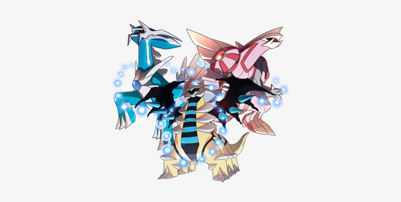 1 Shiny Legendary Pokemon - Shiny Dialga Palkia And Giratina, transparent png #3405815