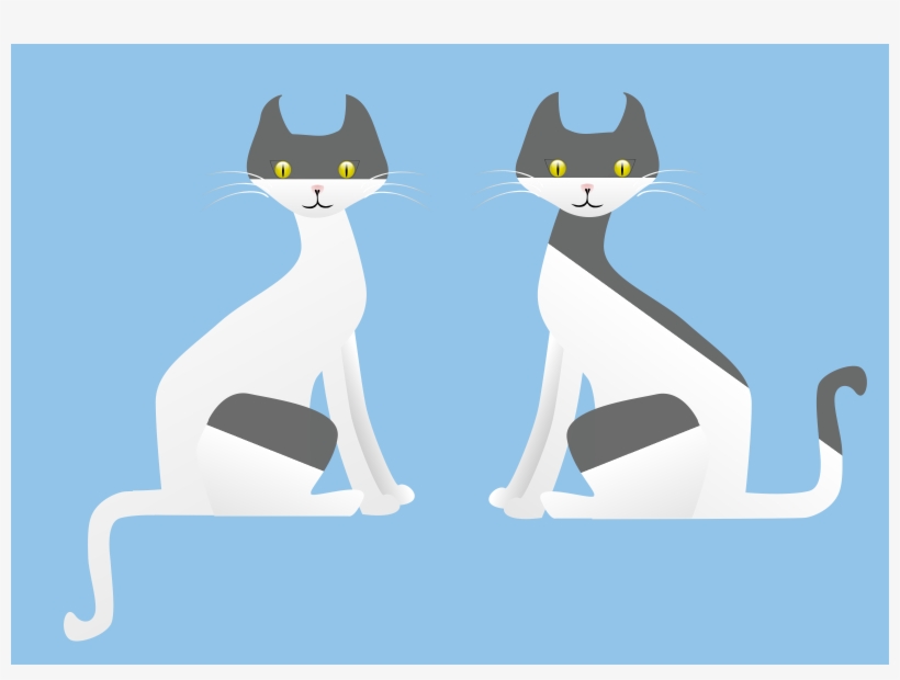 This Free Icons Png Design Of Two Cats, transparent png #3405884