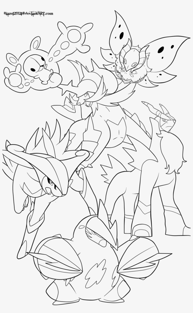 Creative Legendary Pokemon Coloring Pages - Legendary Pokemon Lineart, transparent png #3406045