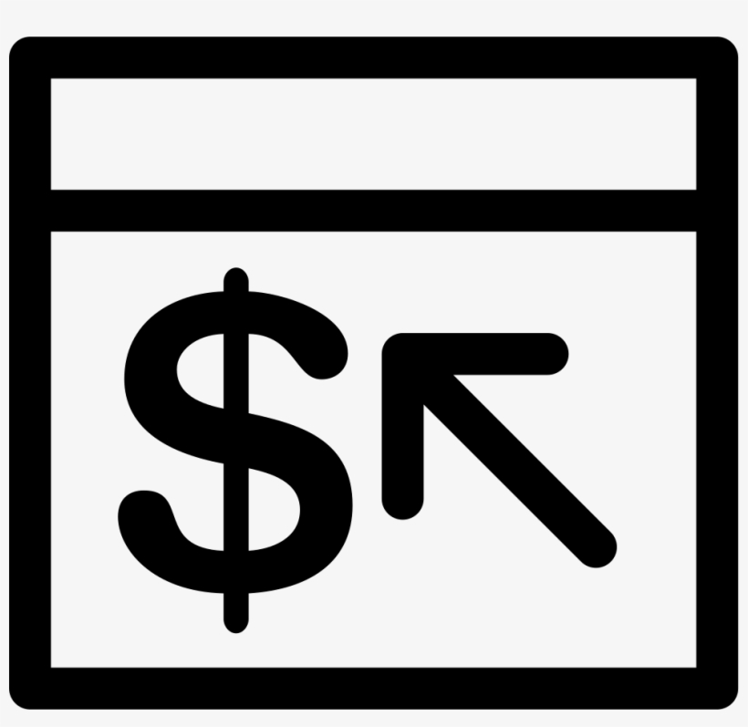 Browser Cash Symbol Thin Outline Inside A Circle Comments - Icon, transparent png #3406127
