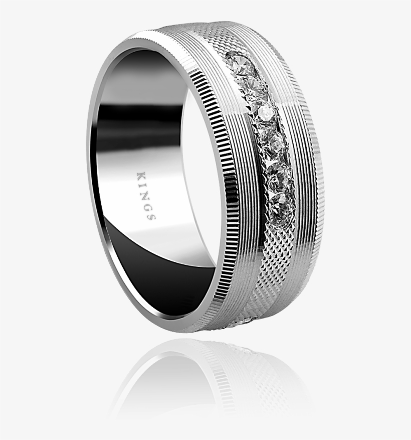 Kingsluxury Beautiful 10 Karat White Gold Wedding Band,, transparent png #3406475