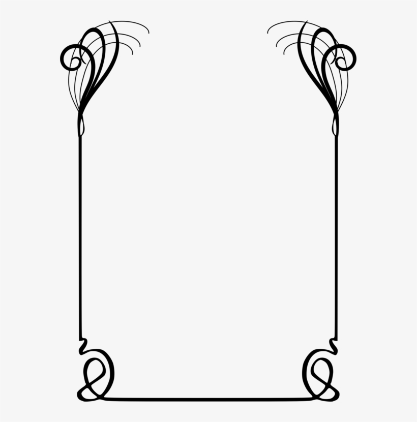 Borders And Frames Standard Paper Size Microsoft Word - A4 Border Art Deco, transparent png #3406929