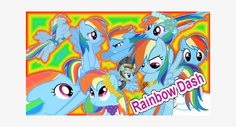 Fanmade Rainbow Dash Collage Mewkat14 - Friendship Is Magic Rainbow Dash, transparent png #3407000