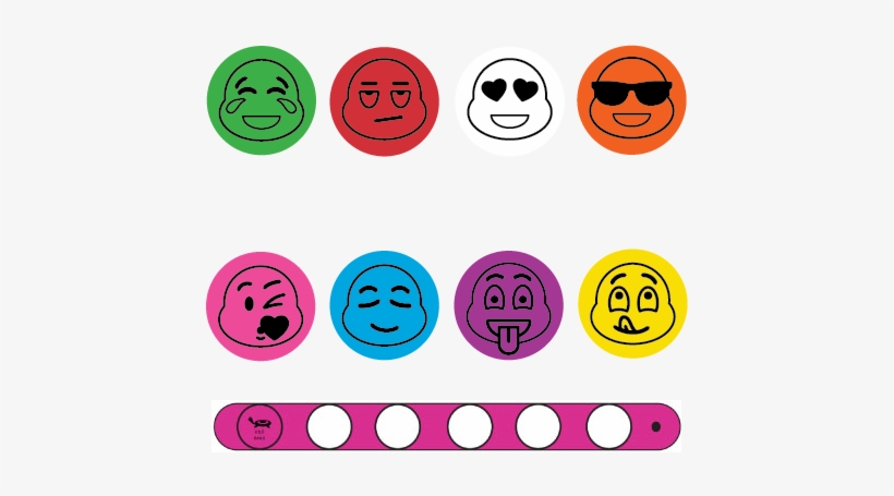 Wrap N Snaps Pink Emoji Faces Bracelet System - Bracelet, transparent png #3407501