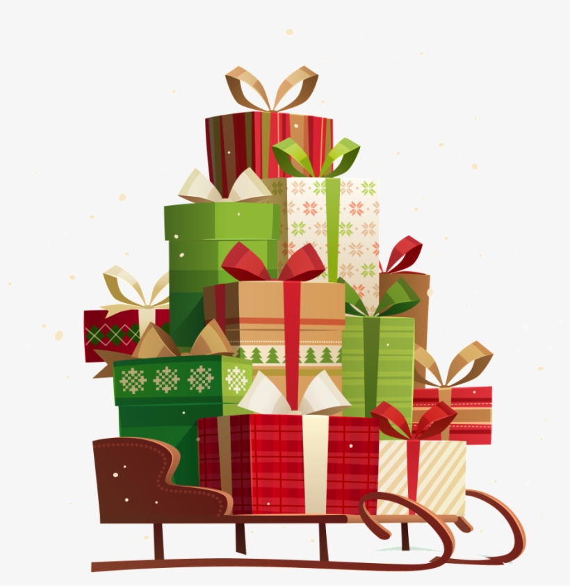 Christmas Various Gift Png - Vintage Weihnachtsgruß-karte Karte, transparent png #3407641
