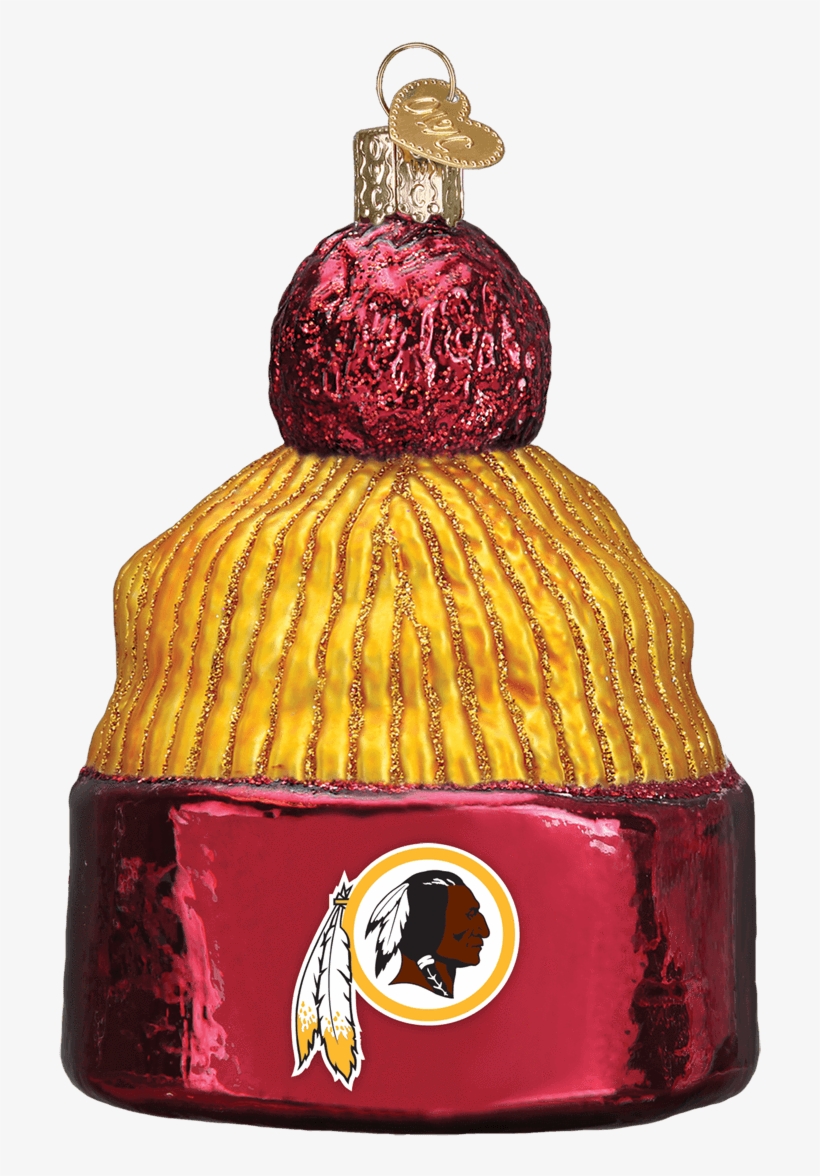 Washington Redskins Hand Blown Glass Beanie Ornament - Washington Redskins, transparent png #3408855