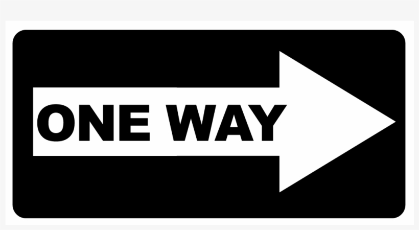 One Way Right Sign - One Way Sign, transparent png #3409870