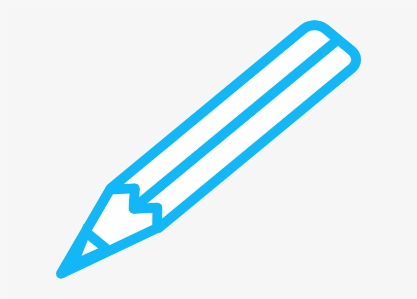 Original Png Clip Art File Pencil Blue White Svg Images, transparent png #3409931
