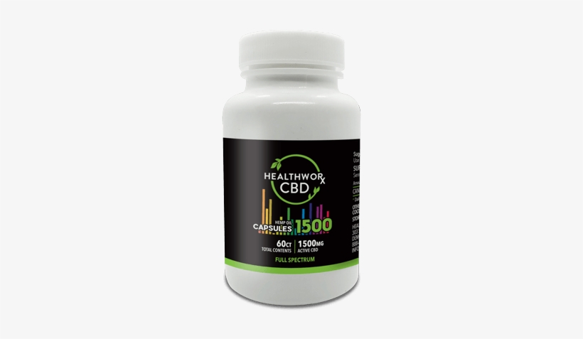 60ct 1500mg Full Spectrum Cbd Capsules - Acrylic Glaze Medium, transparent png #3409963