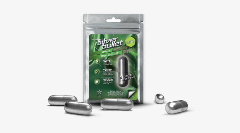 2 Week Supply Of Silver Bullet Capsules - Silver Bullet Male Performance Boost, transparent png #3410114