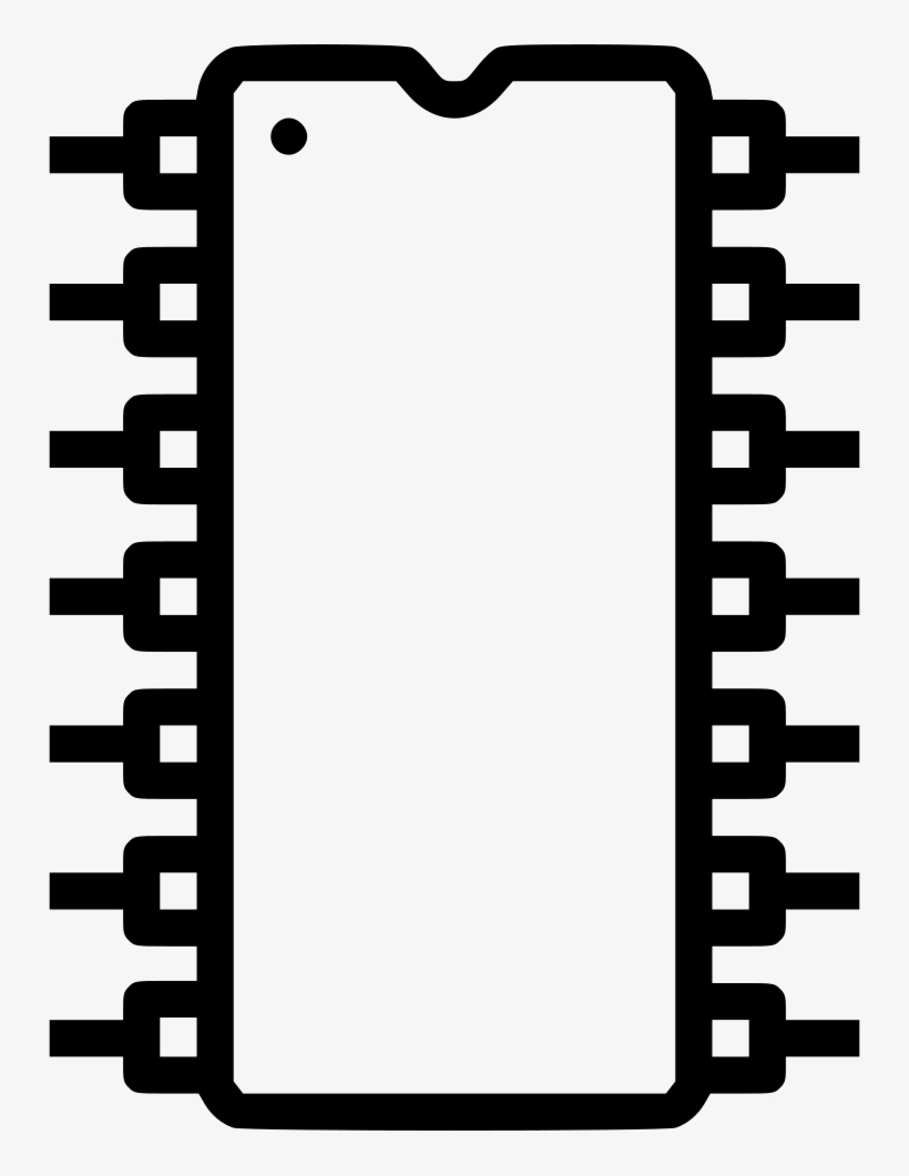 Computer Chip Electronic Circuit Solicon Integrated - Integrated Circuit, transparent png #3410503