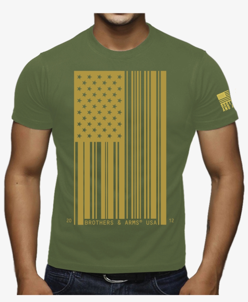 2017 Bar Code Flag Mil Green Web, transparent png #3410918
