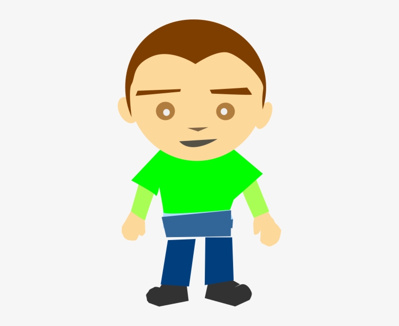 Boy Standing Green Shirt Clip Art At Clipartimage - Boy In Green Shirt Clipart, transparent png #3410955