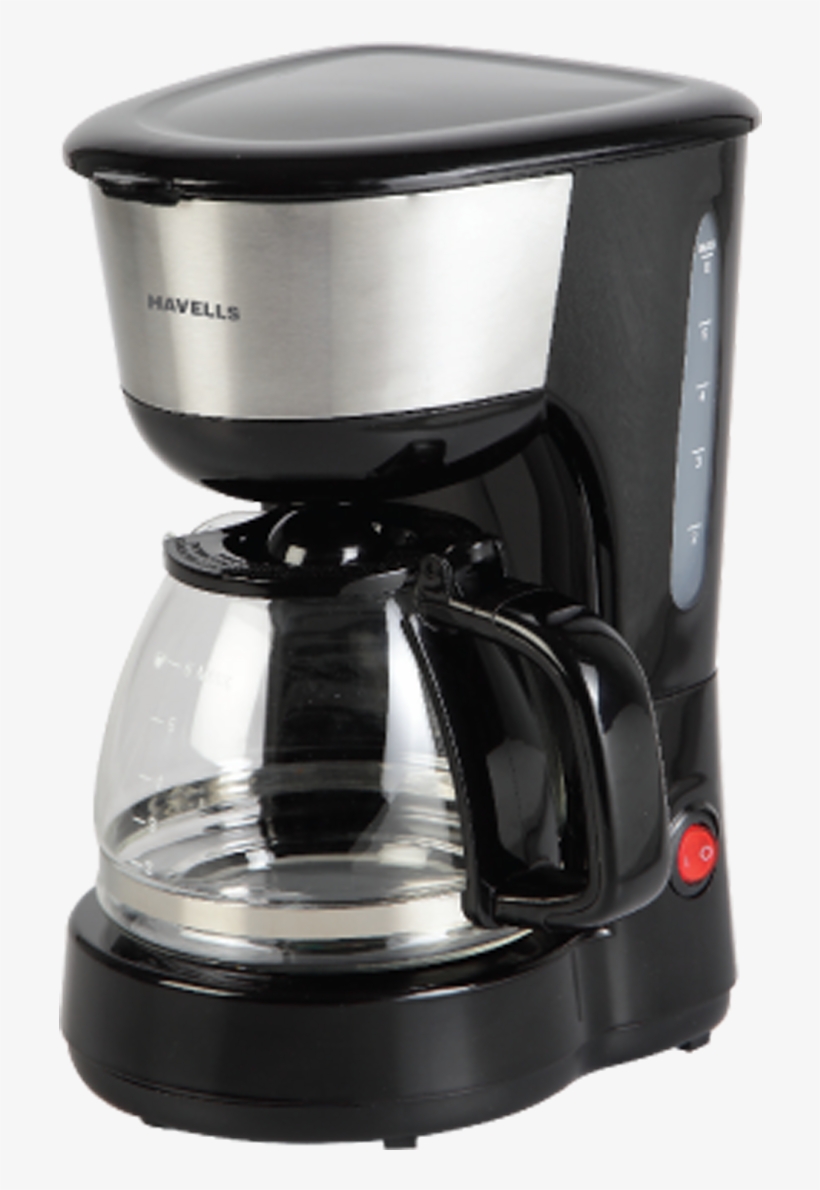 Drip Café N - Havells Drip Cafe N 6 6 Cup Coffee Maker (steel/black), transparent png #3410996