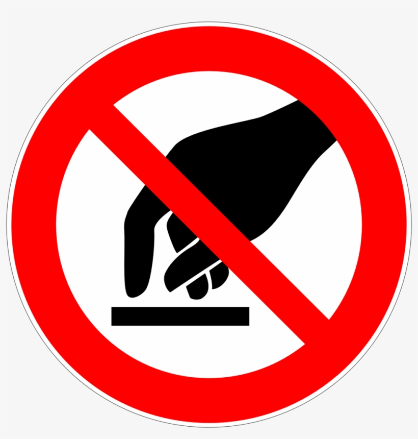 Berühren Verboten, Verbotszeichen D P008 Nach Din 4844 - Sign Of No U Turn, transparent png #3411401