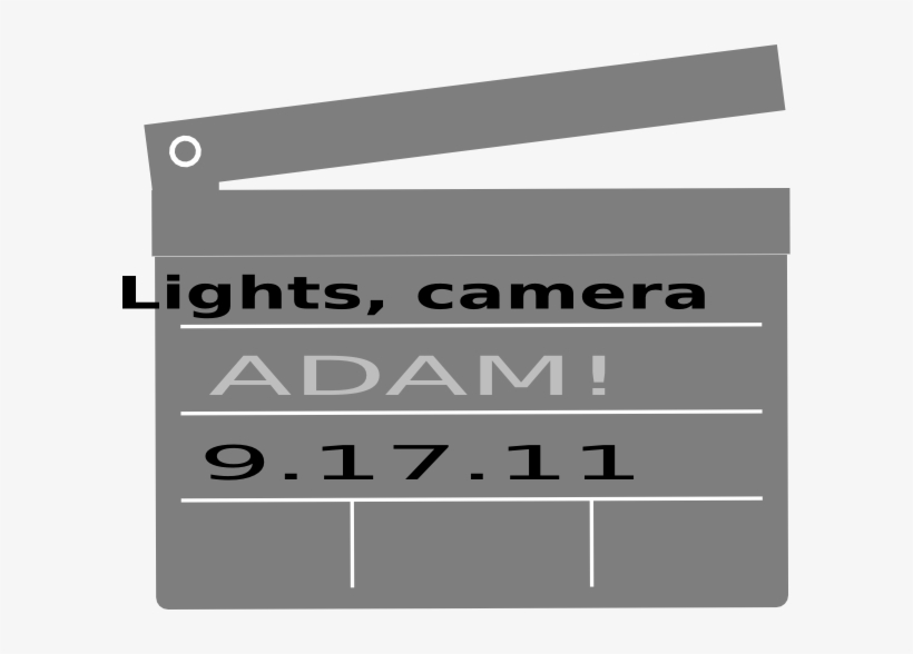 Adam Clapboard Clip Art At Clker - Black-and-white, transparent png #3411466