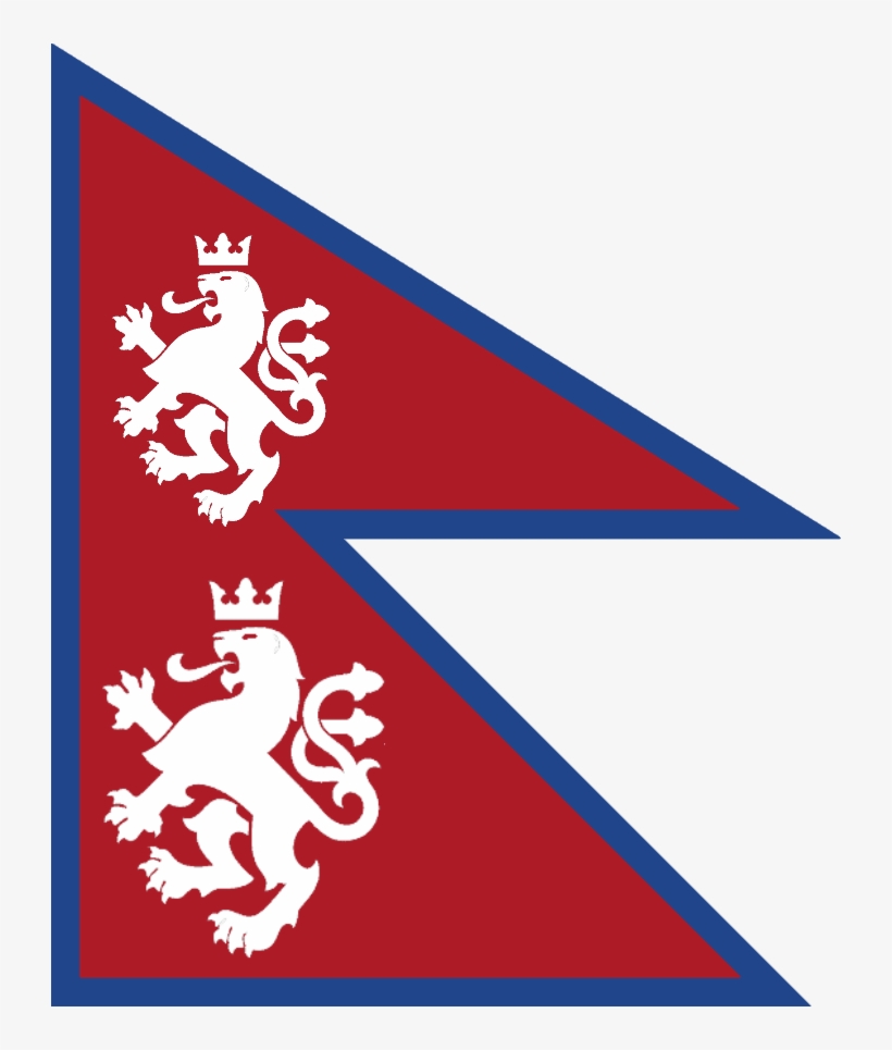 Redesignsi Tried To Make A Nepalised Flag Of The Netherlands - Macedonian Lion, transparent png #3411552