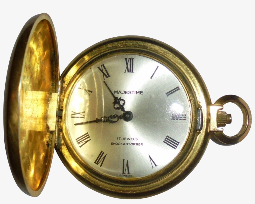 France 17 Jewels Majestime Vintage Pocket Watch Fancy - Watch, transparent png #3411582