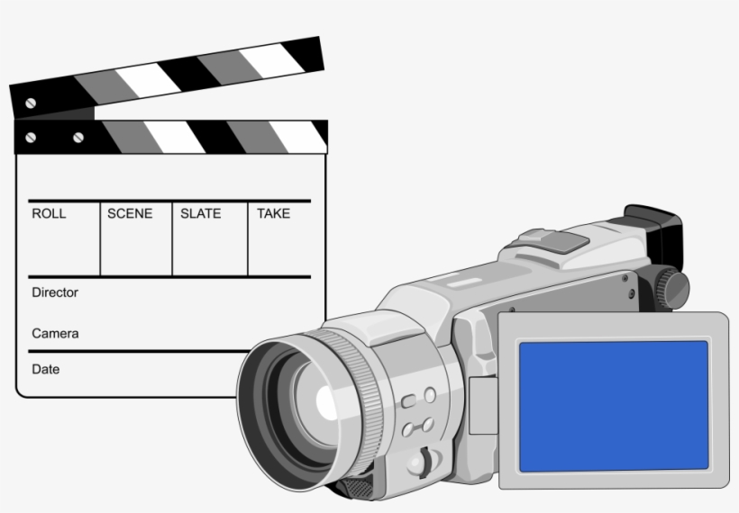Video Camera Movie Clapboard Retro - Video Camera Movie Clapboard Retro Shower Curtain, transparent png #3411658