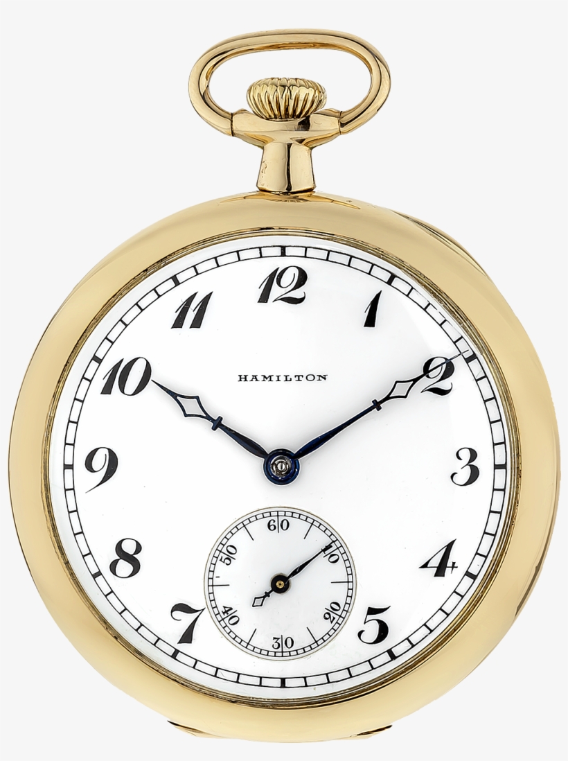 Pocket Watch Circa 1918 Yellow Gold Manual - Vintage 12 Size Hamilton Swing Out Pocket Watch Grade, transparent png #3411736