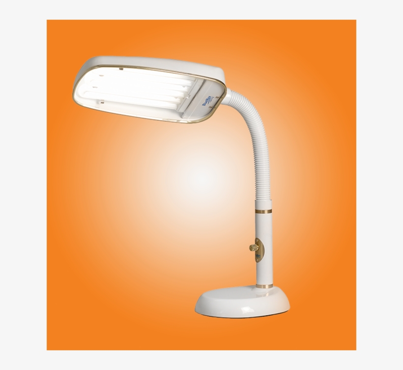 White 70 Watt Full Spectrum Desk Lamp For Light Therapy - Bluemax 70 Watt Full Spectrum Desk Lamp, White, transparent png #3411787