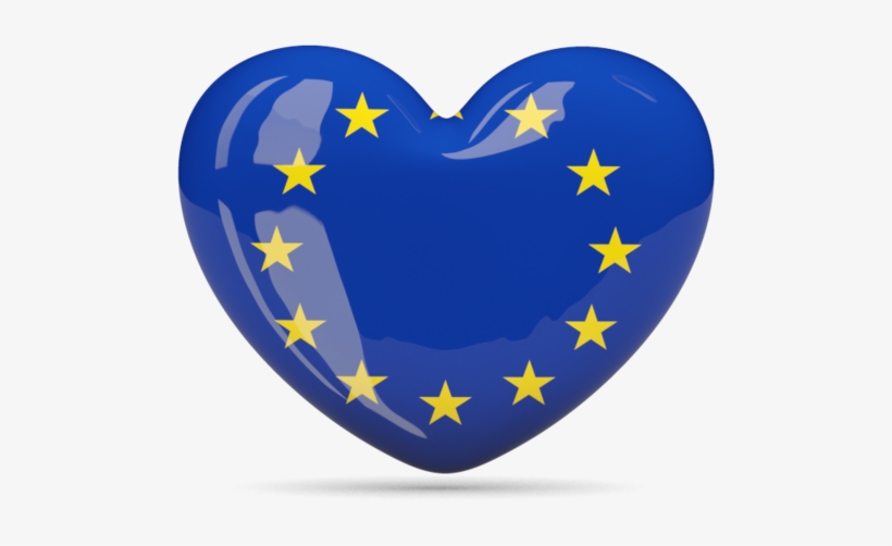 Illustration Of Flag Of European Union - European Union Flag Heart, transparent png #3412179