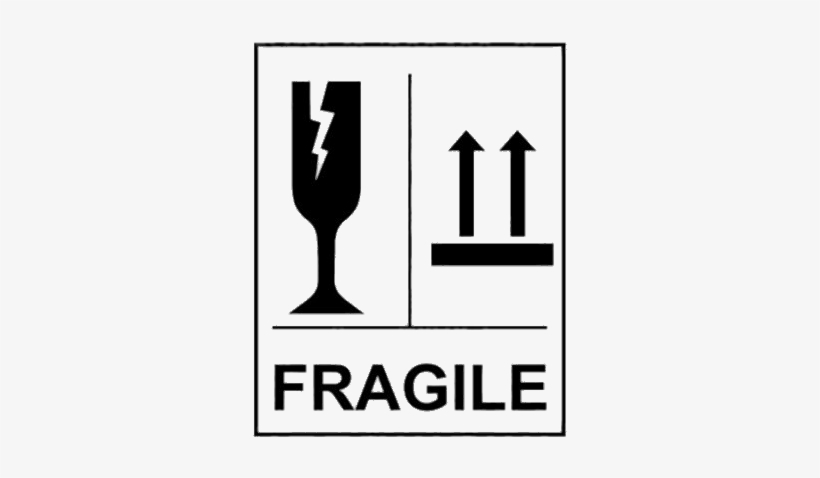 Black Fragile Sign - Fragile Sign, transparent png #3412599